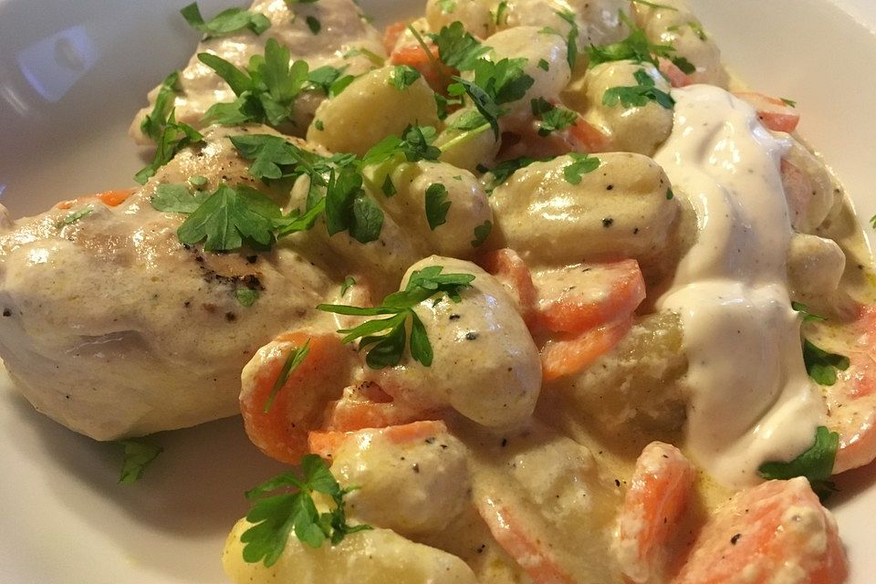 Gnocchi-Pfanne mit Hähnchenbrust