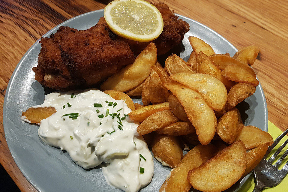 Potatoe Wedges mit Knoblauch Dip