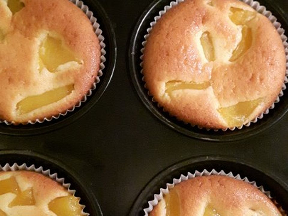 sunshines Vanille-Pfirsich-Joghurt-Muffins von sunshine111264| Chefkoch