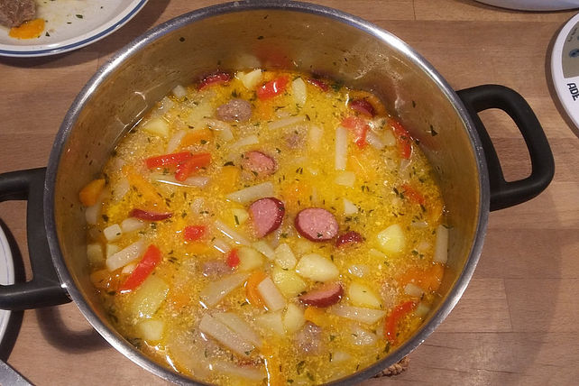 Gemüseeintopf mit Fleischbällchen und Cabanossi von lucky47| Chefkoch