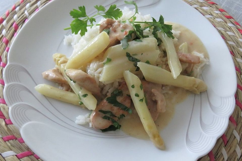 Hähnchen-Spargel-Pfanne