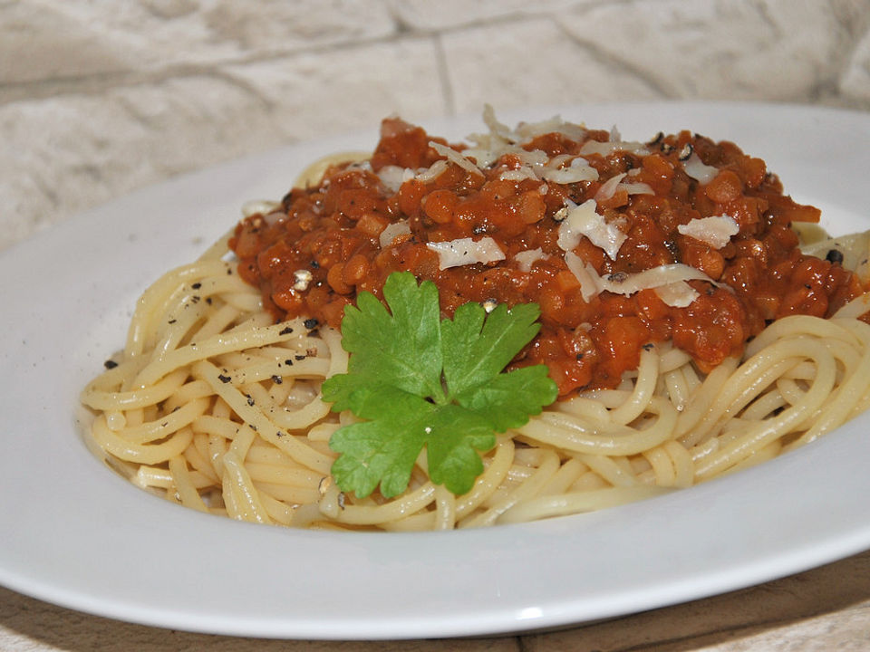 Linsenbolognese Mit Pasta - Rezepte Suchen