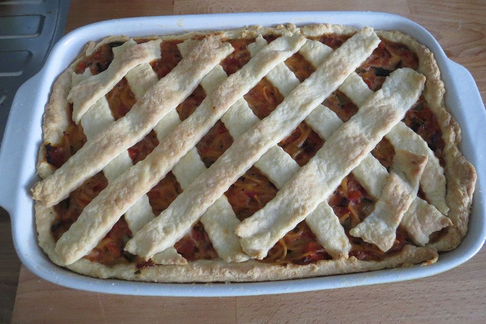 Spaghetti-Gemüse-Kuchen