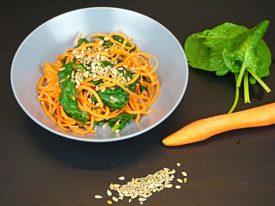 Mohren Spaghetti Mit Blattspinat Von Der Biokoch Chefkoch