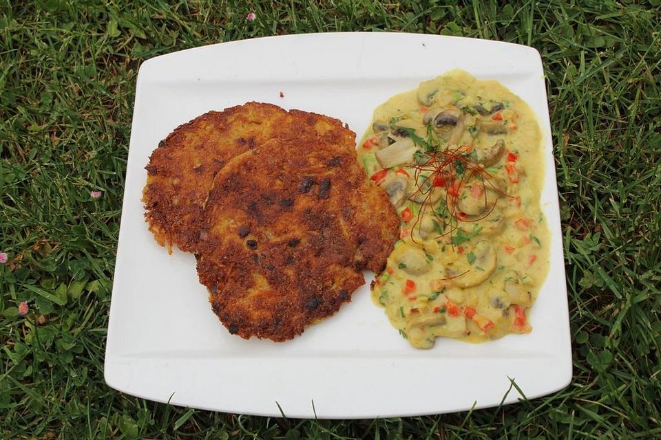 Champignon-Paprika-Soße mit einem Hauch von Curry