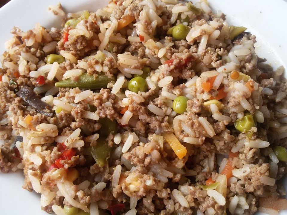 Asiatische Reispfanne mit Hack und Gemüse von ChPhTh| Chefkoch