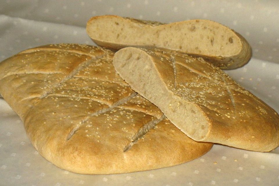 Fladenbrot aus Sauerteig