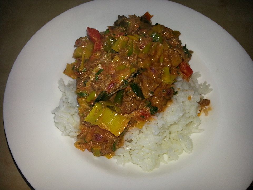 Hackfleisch mit Reis und Gemüse von AliceWonderland2708| Chefkoch