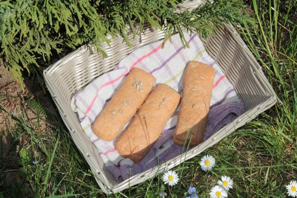 Sonnenblumen-Vollkorn-Stangen mit Dinkel und Emmer