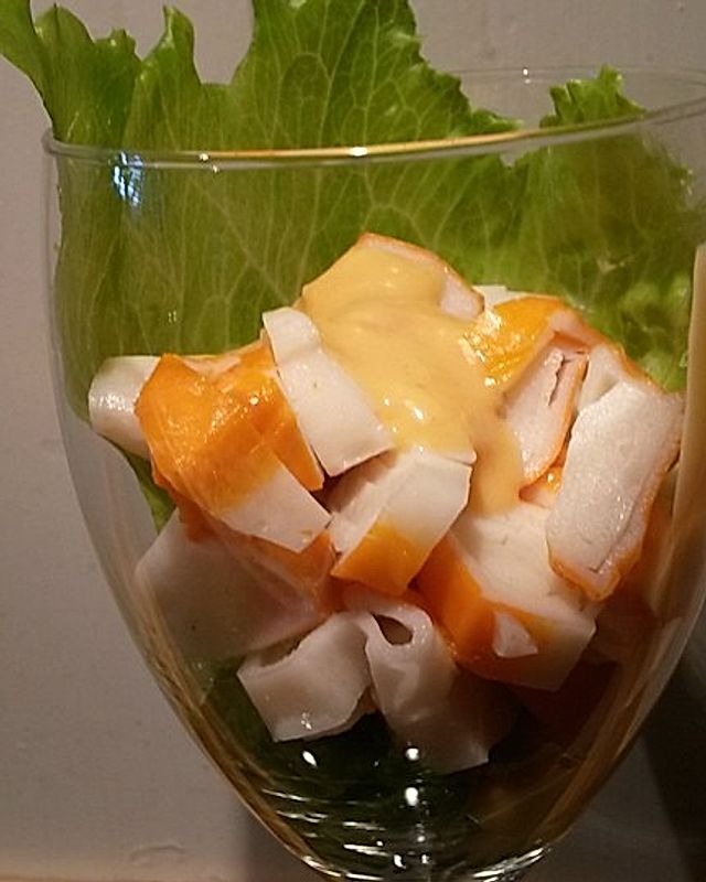 Surimi Salat - Krebsfleischimitat Cocktail