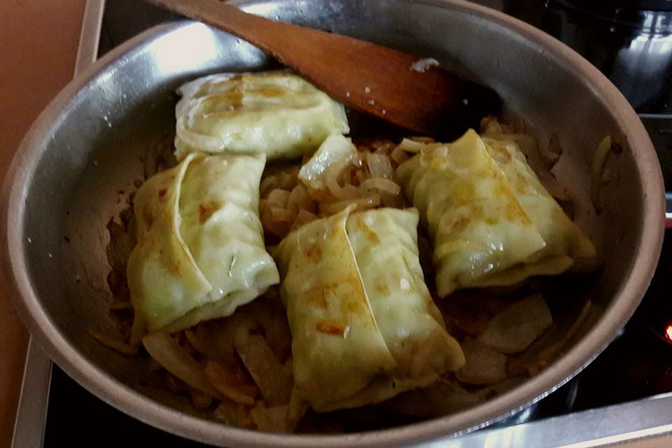 Geschmelzte Maultaschen