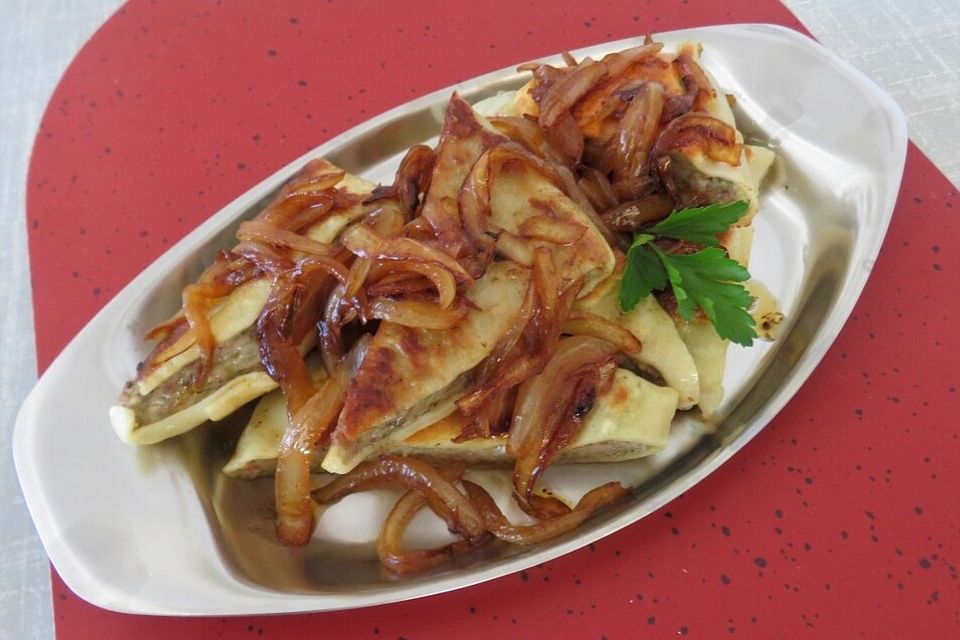 Geschmelzte Maultaschen