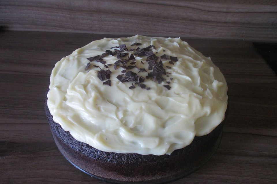 Guinnesskuchen mit Schoko-Frischkäse-Topping