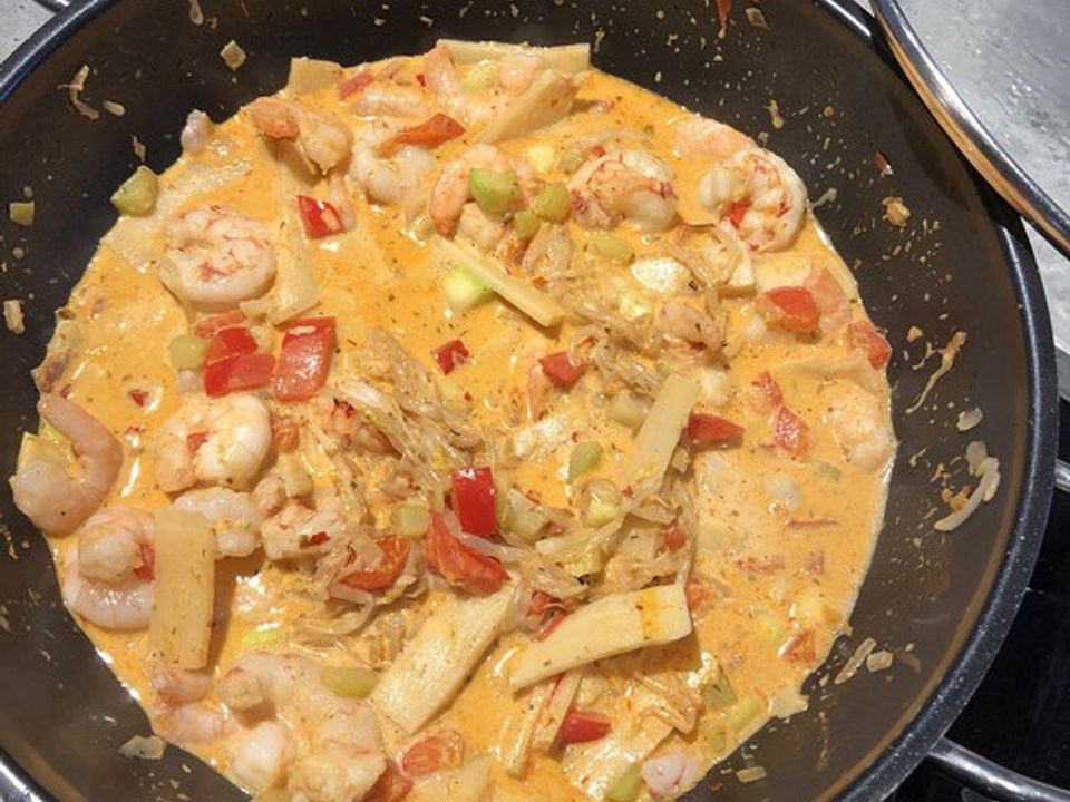 Rotes Curry mit Reis und Shrimps von Mijuki0609| Chefkoch