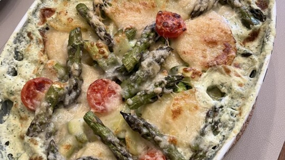 Grüner Spargel-Kartoffel-Auflauf von Nustik Grüner Spargel-Kartoffel-Auflauf von Nustik
