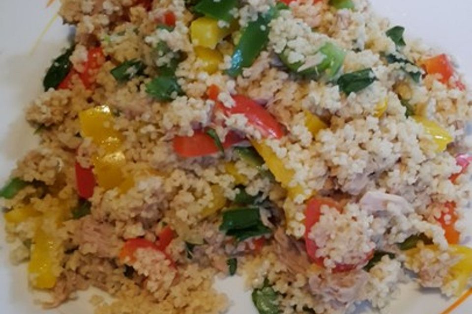 Paprika-Couscous-Pfanne mit Bärlauch