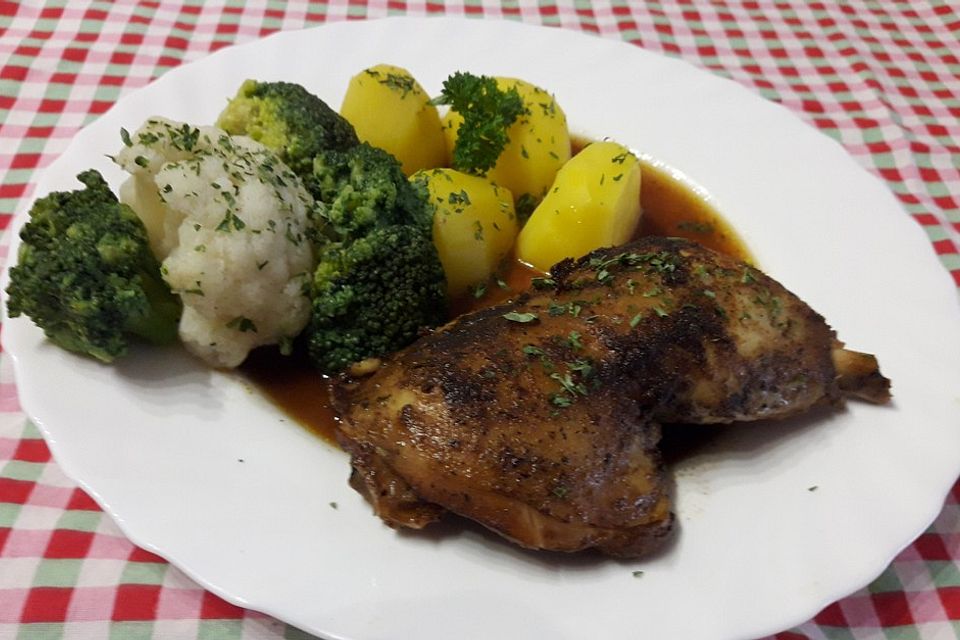 Marokkanisches Hühnchen mit Blumenkohl