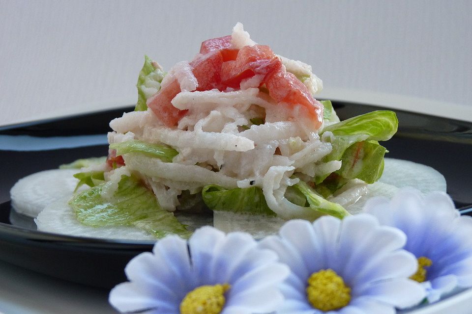 Rettich-Salat mit Joghurtdressing