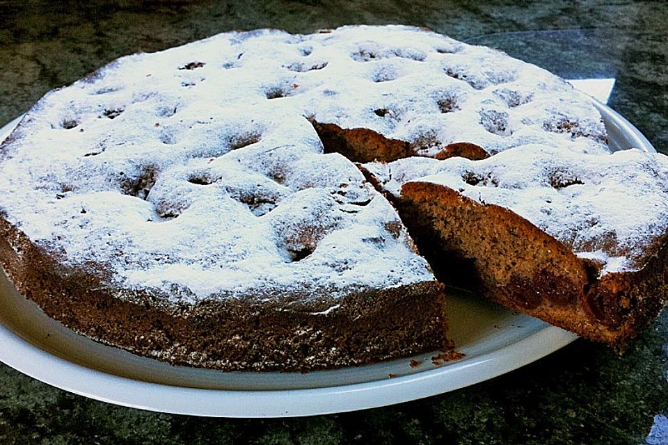 Kirsch - Schokokuchen mit Nüssen