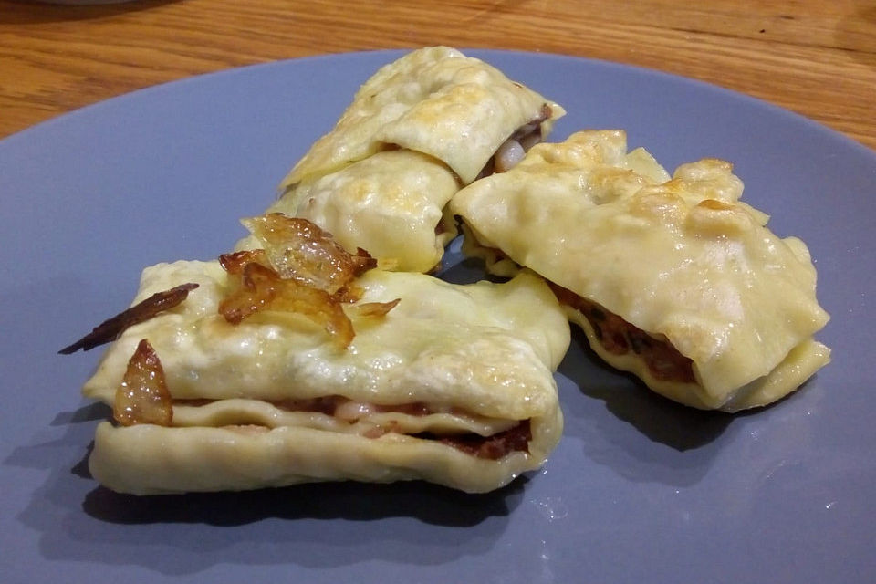 Geschmälzte Maultaschen - schwäbische Spezialität