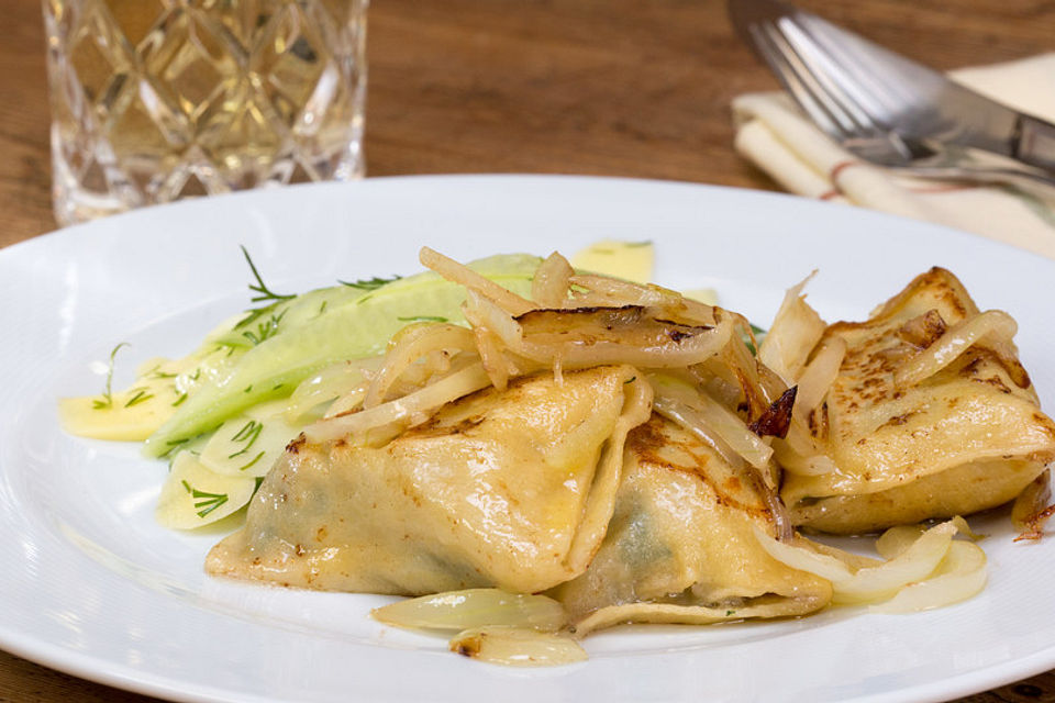 Geschmälzte Maultaschen - schwäbische Spezialität