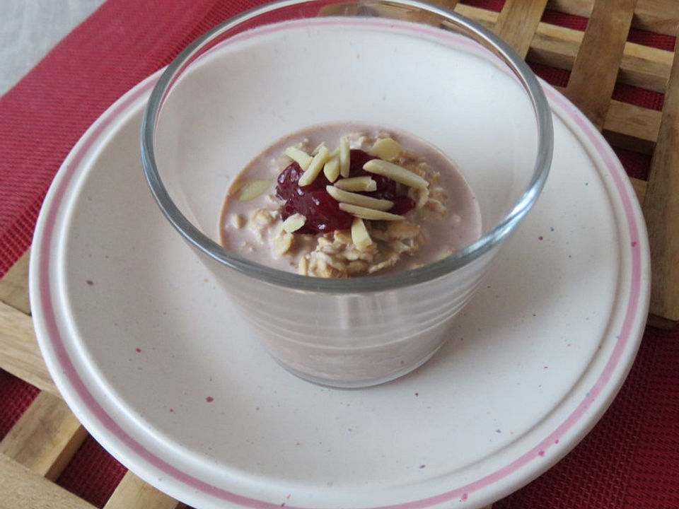 Porridge Schoko-Mandel-Rhabarber von Mehli2016| Chefkoch