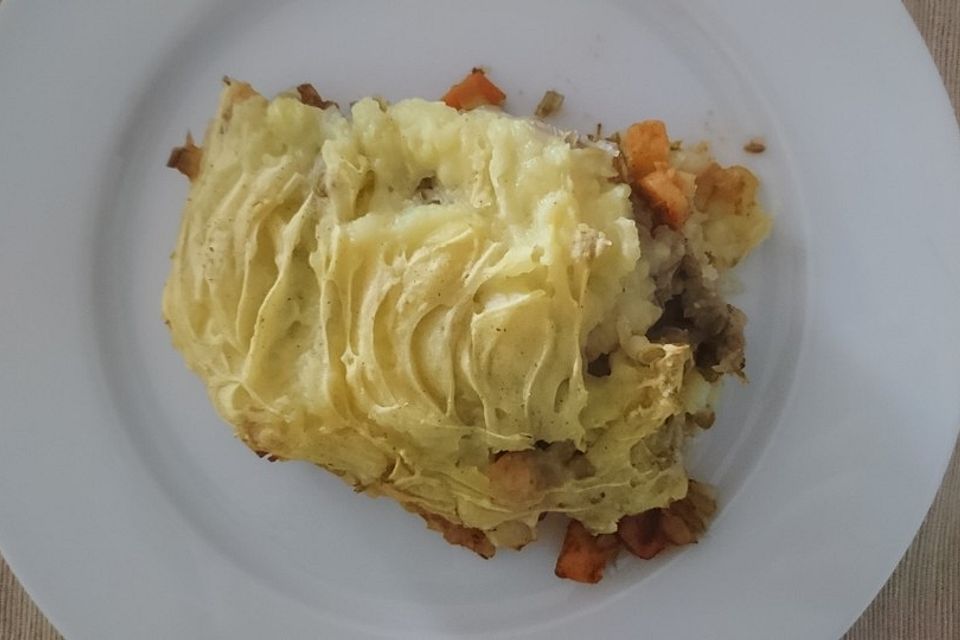 Vegane Shepherd's Pie mit Linsen