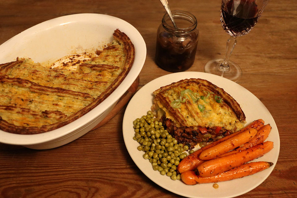 Vegane Shepherd's Pie mit Linsen