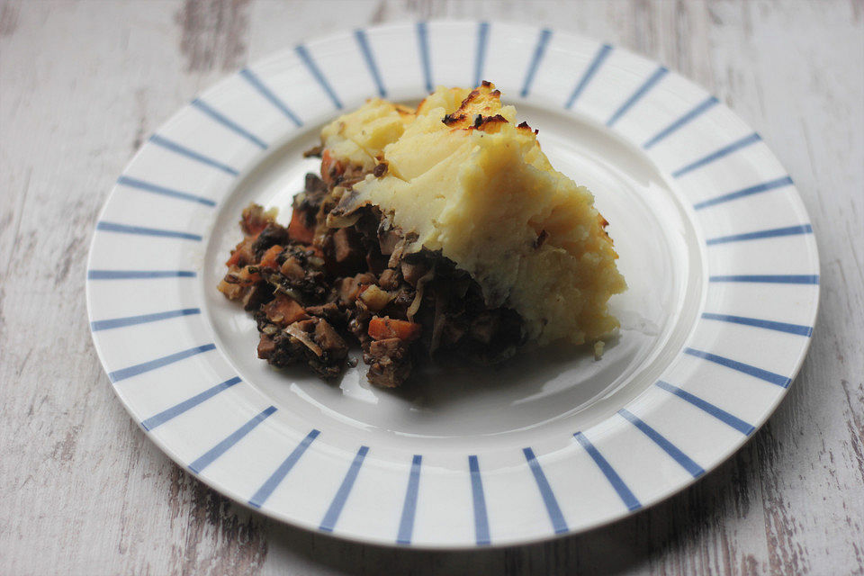 Vegane Shepherd's Pie mit Linsen