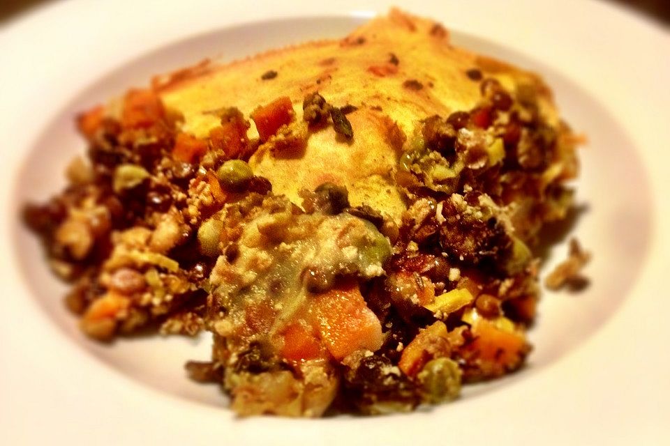 Vegane Shepherd's Pie mit Linsen