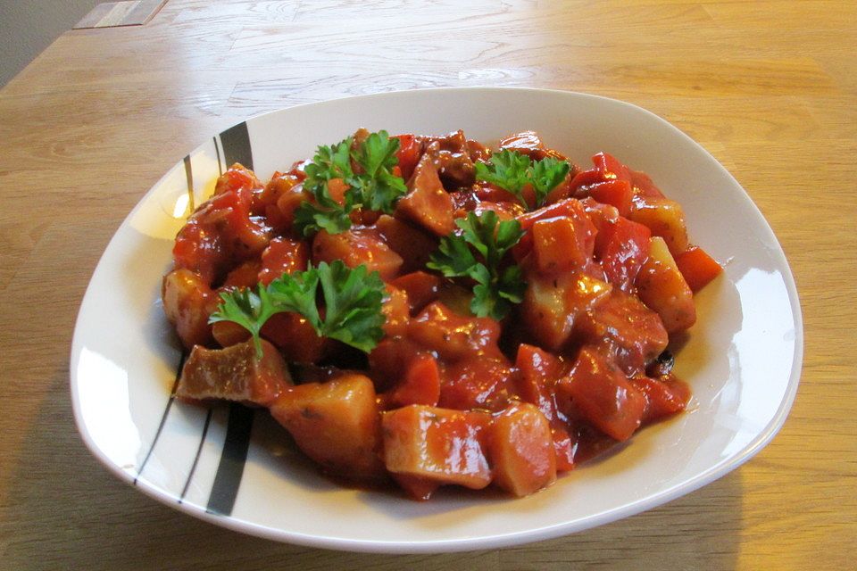 Seitan-Ofengulasch