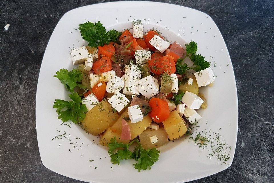 Kartoffelpfanne mit Feta