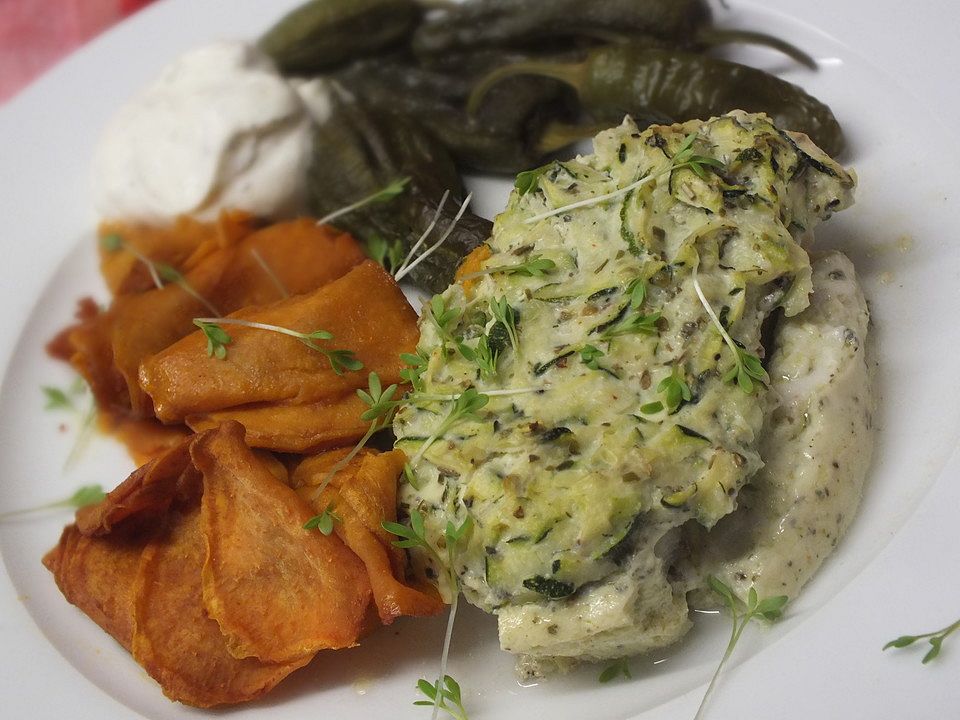 Seelachsfilet mit Frischkäse-Zucchinihaube von Roecki0815| Chefkoch