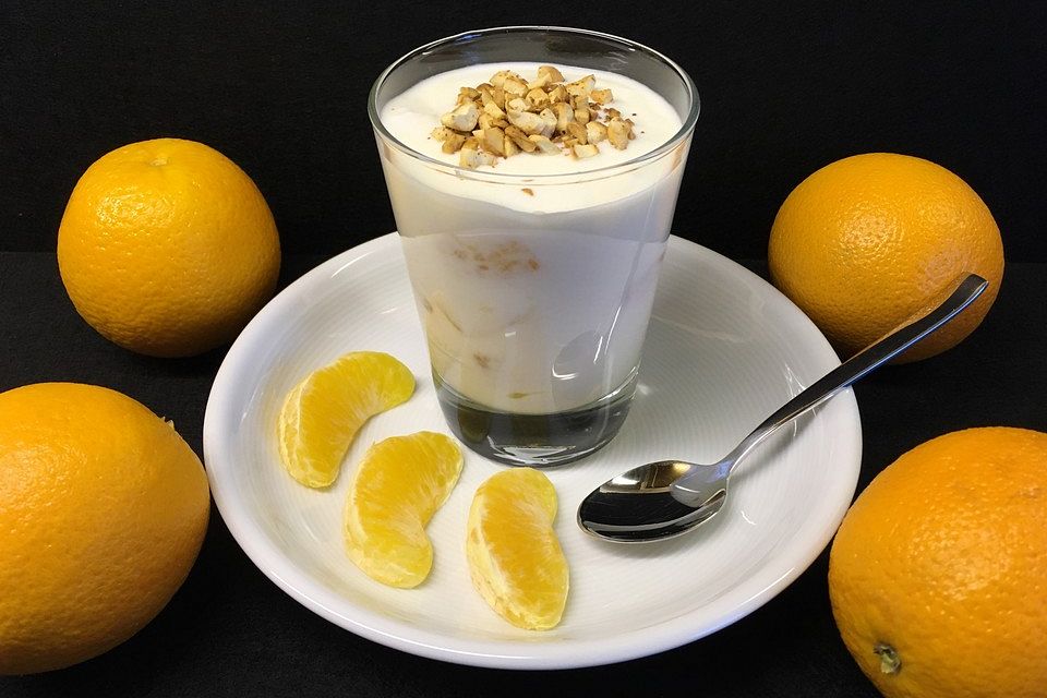 Joghurt - Creme mit Orangen