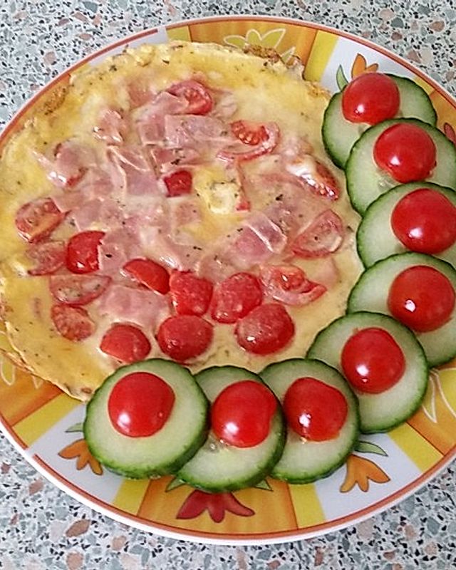 Low-Carb "Käse-Schinken-Omelett"