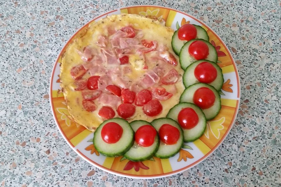 Low-Carb "Käse-Schinken-Omelett"