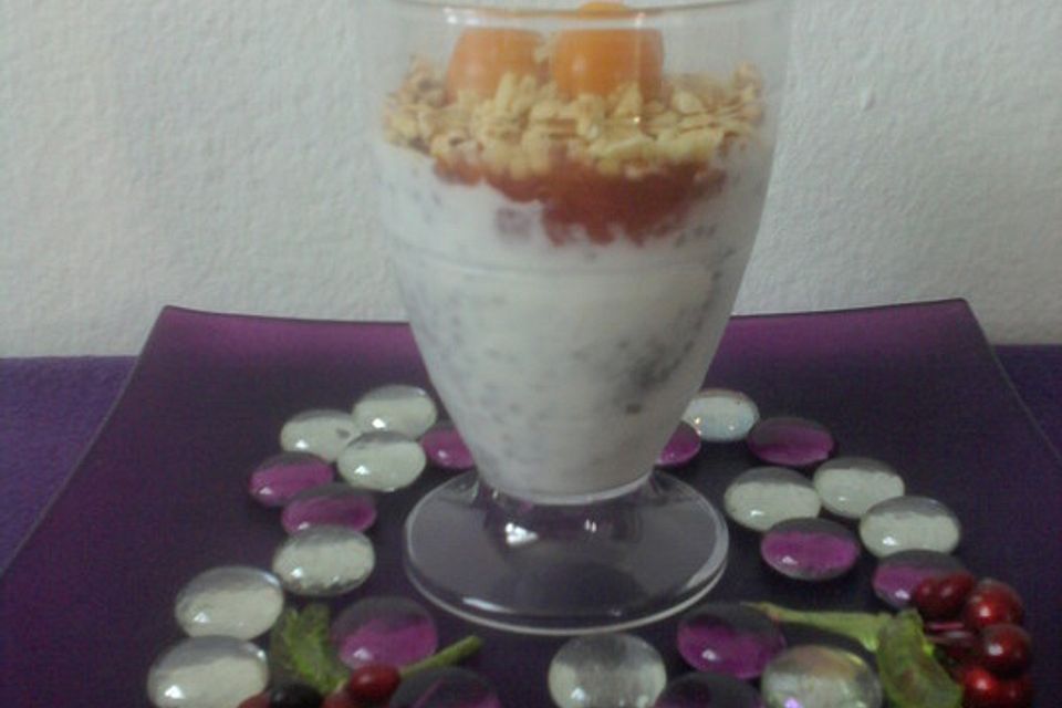 Chiapudding mit Kokos und Mango