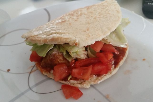 Pita mit Hähnchen und Salsa von jasminluisa| Chefkoch