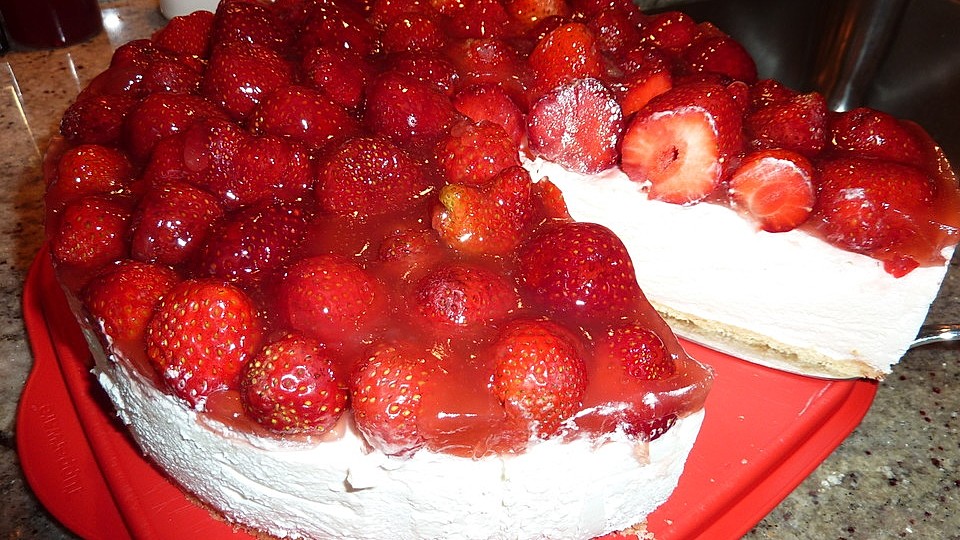 Erdbeer Joghurt Torte Auf Murbeteigboden Von Kuchenhexe87 Chefkoch 