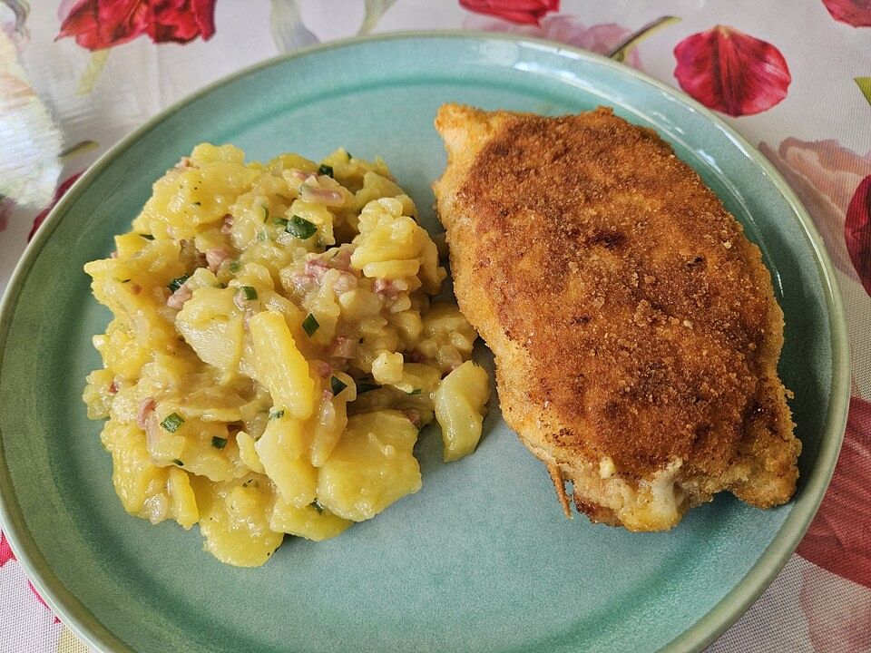 Cordon bleu vom Hähnchen mit Kartoffelsalat von jhin| Chefkoch