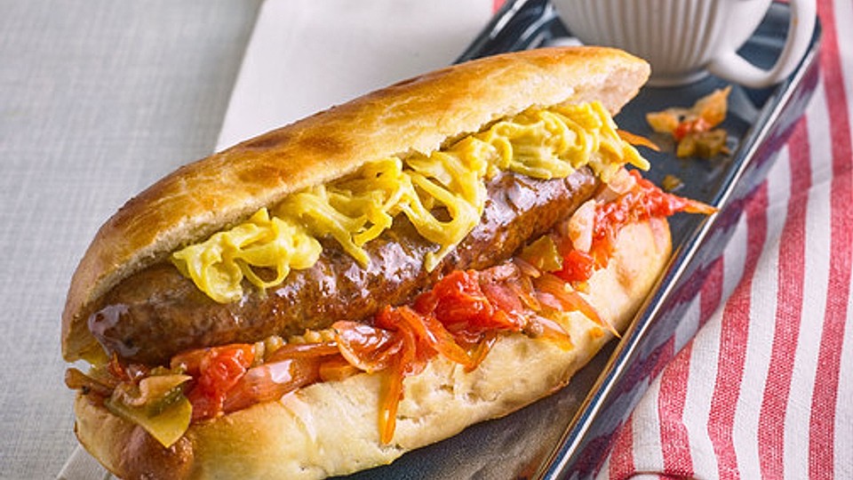 French Hotdog mit Merguez und Brioche-Brötchen-image