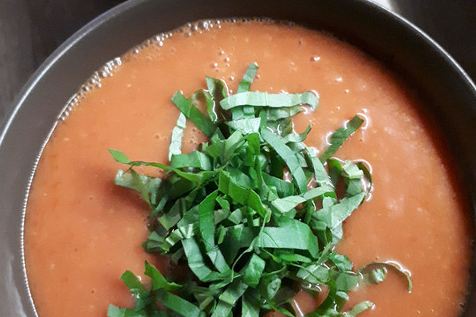 Kalte Tomaten-Melonen-Suppe