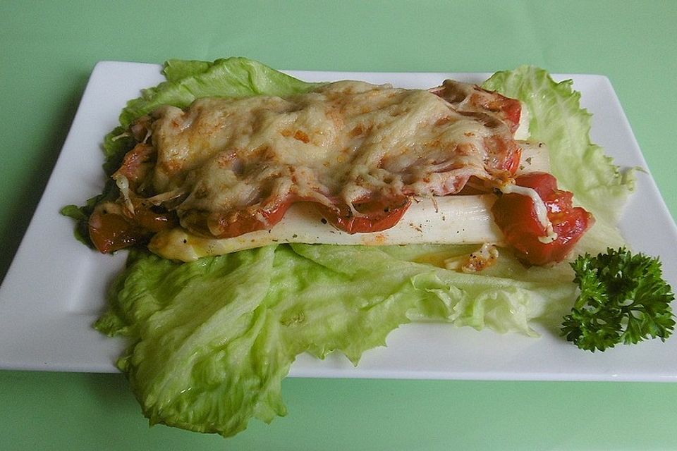 Überbackener Spargel