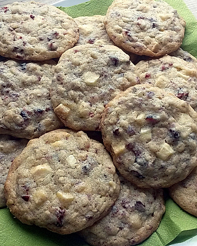 Cranberry-Schoko-Cookies mit Haferflocken