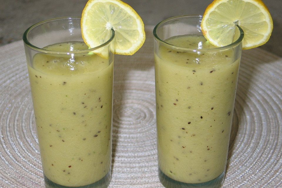 Zitronen-Kiwi-Melonen-Smoothie à la Gabi