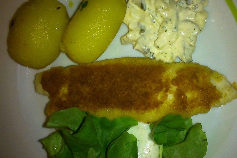 Knusper-Backfisch mit selbstgemachter Remoulade