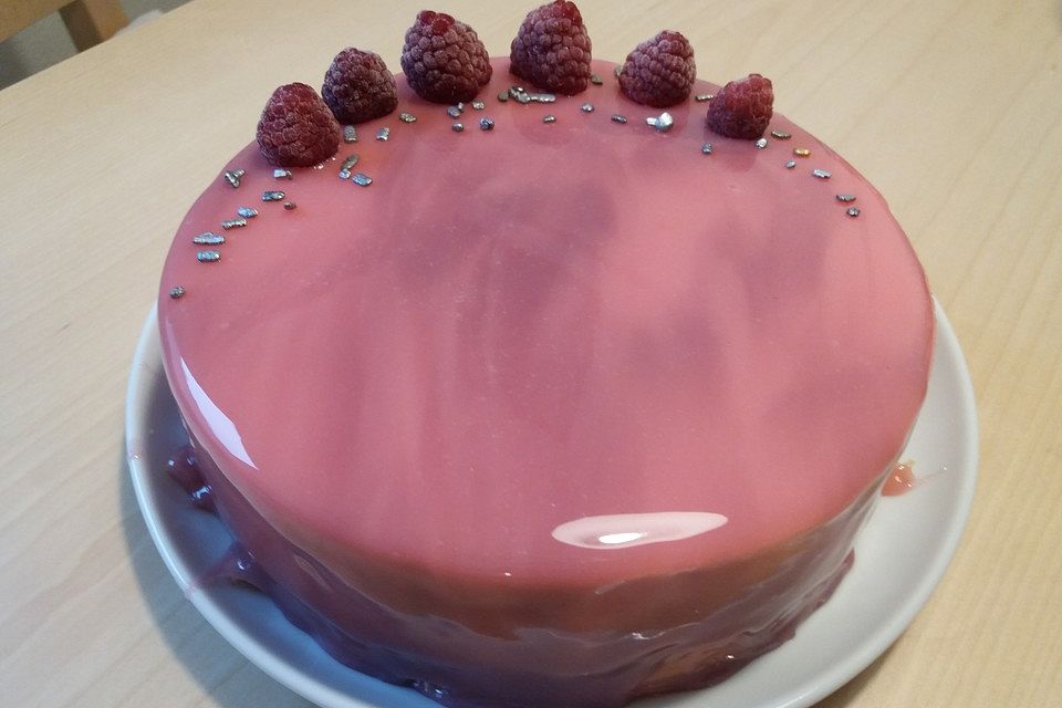 Mirror Glaze Eistorte - Beeren-Cheesecake