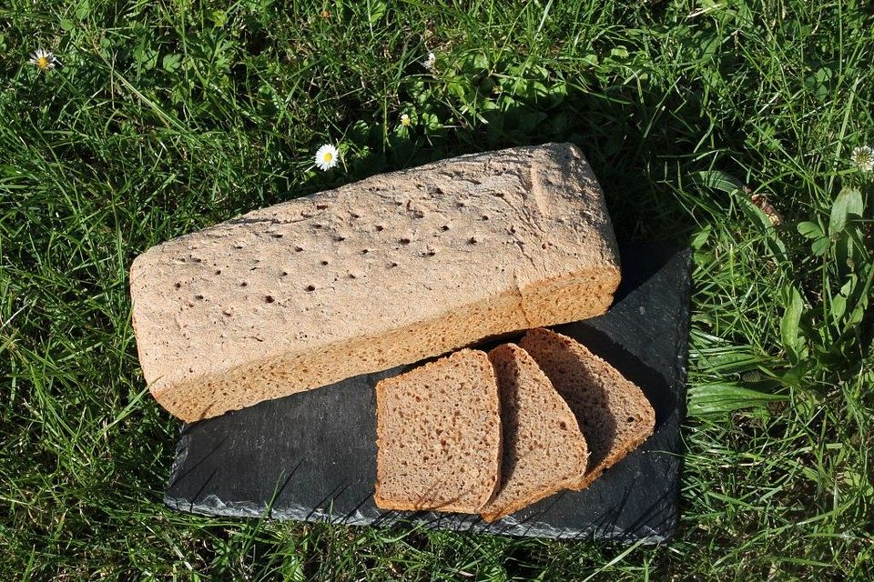 Trebervollkornbrot mit Dinkel, Weizen und Roggensauerteig