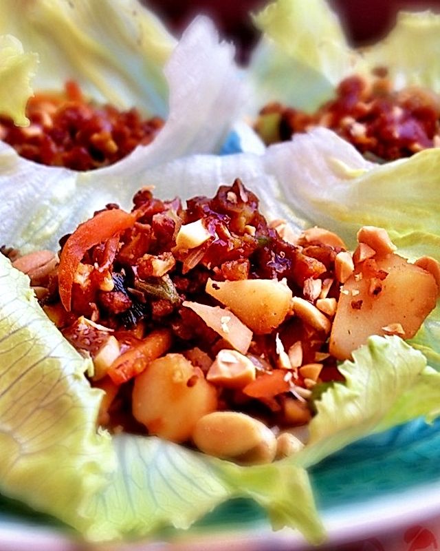 Asiatische Hoisin-Salat-Wraps
