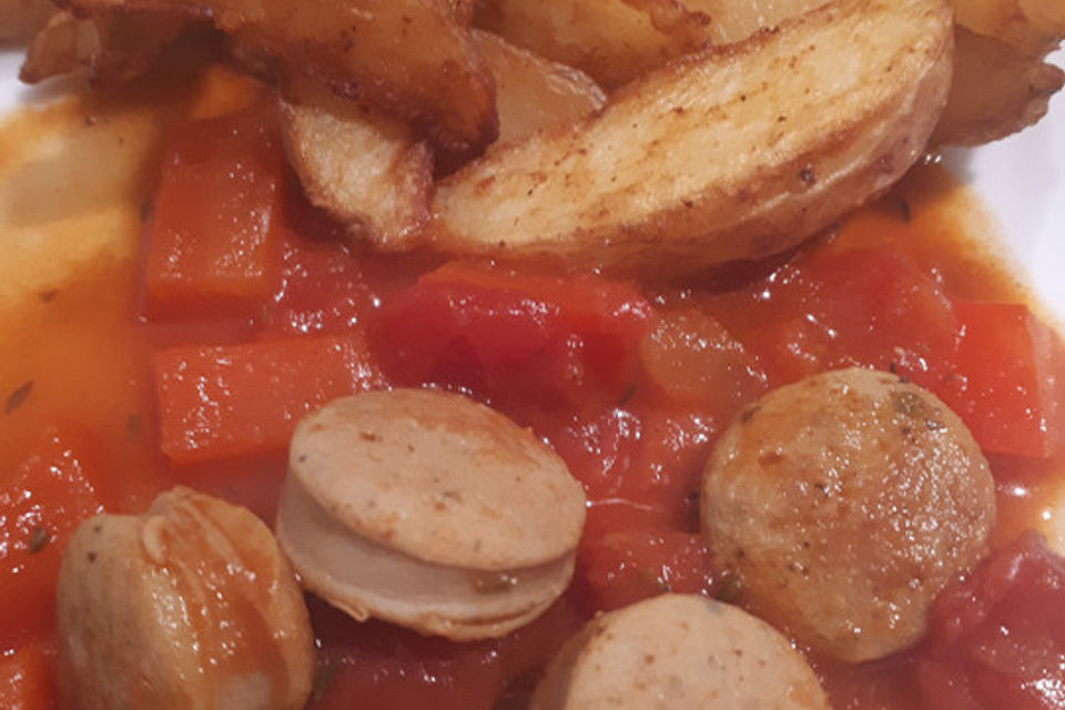 Bratwurst-Paprika-Gulasch